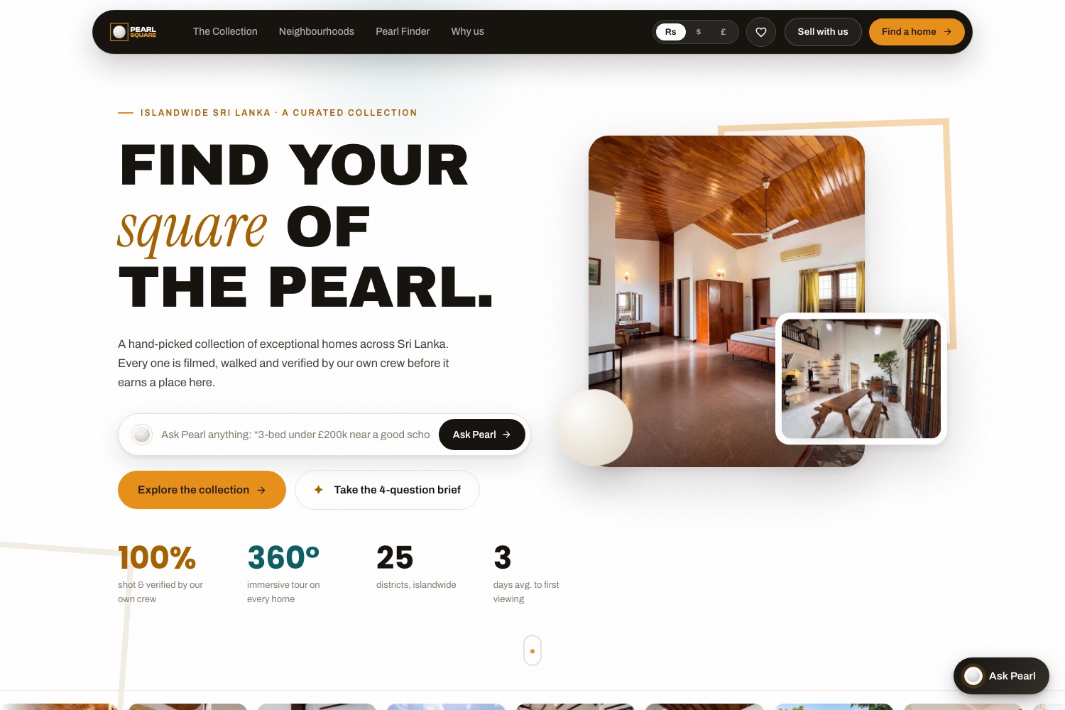 Pearl Square property platform screenshot